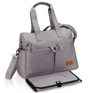 NWT Momies Gray Diaper Bag